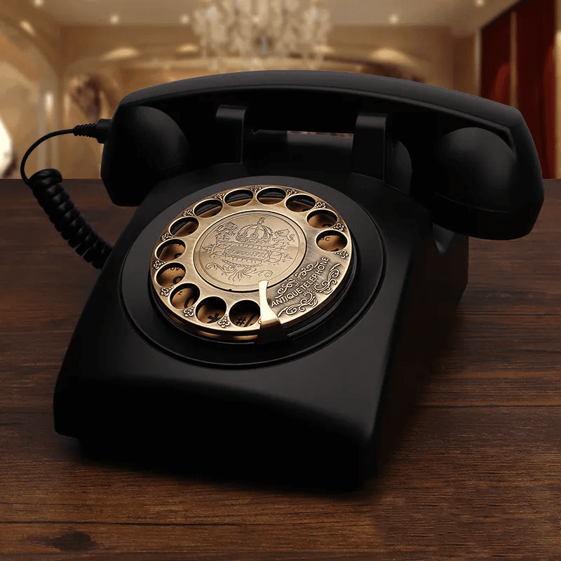Onyx Black Vintage Phone — vintage audio guest book — image 1